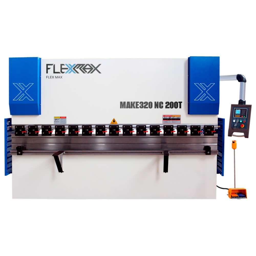 125tns to 200tns, 10ft long FlexMax CNC 3+1 AXIS MAKE-10 Series