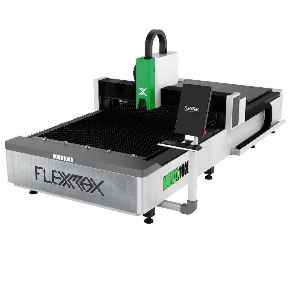 2000W, 3000W or 6000W FlexMax Fiber Laser Metal Cutter NOVA Series 10x5 ft Entry Model